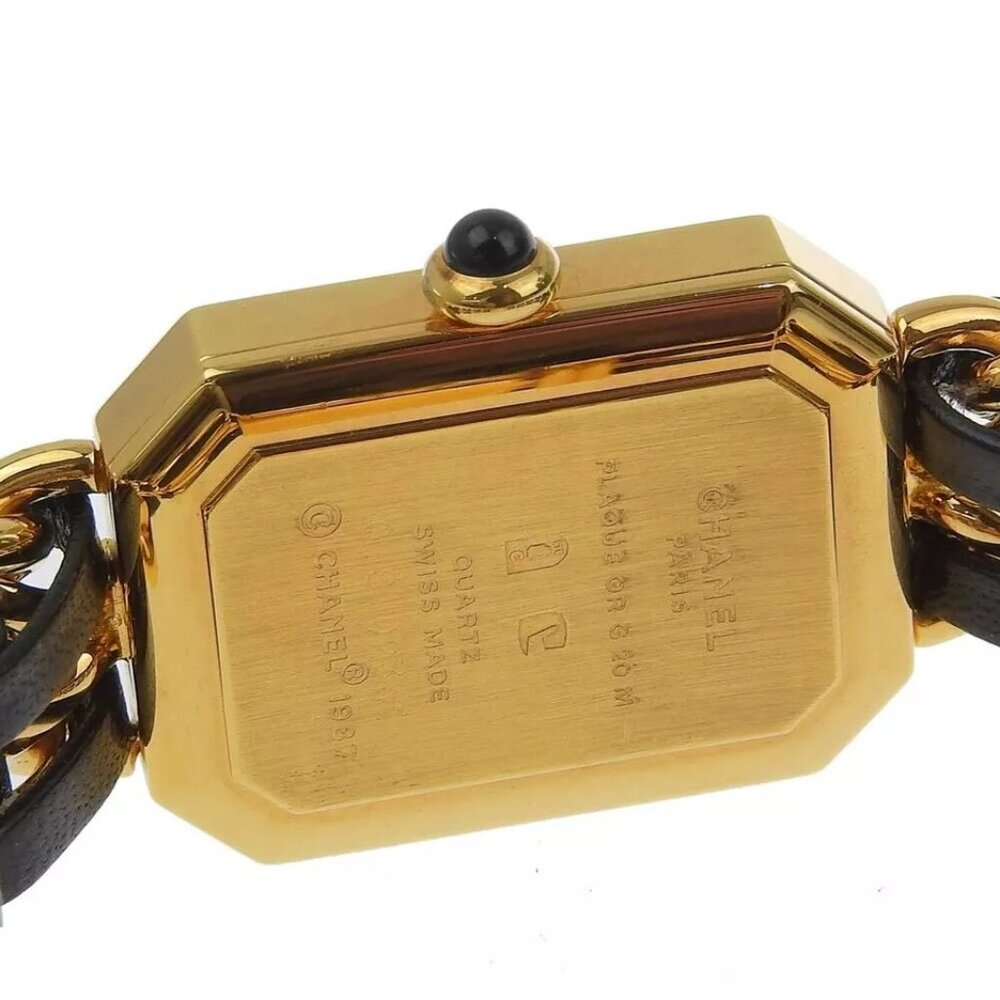 CHANEL Premiere S Watches H0001 blackDial Plated Gold/leather Quartz Analo... - Picture 6 of 8